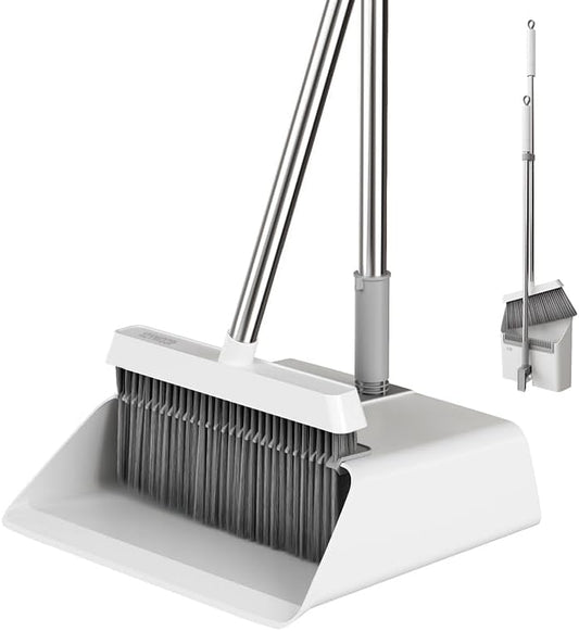 Broom & Dustpan Set with Long Handle