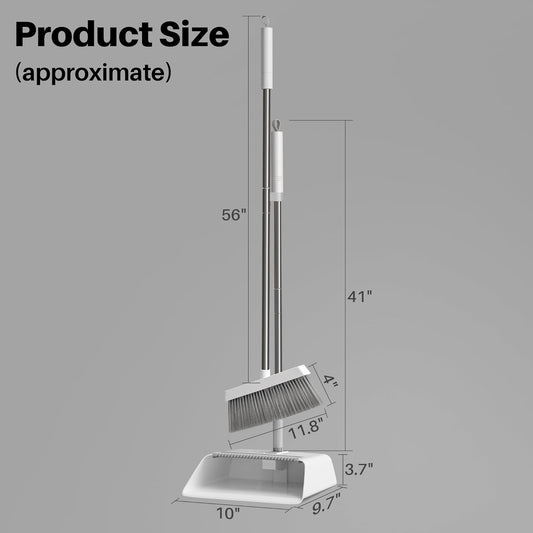 Broom & Dustpan Set with Long Handle