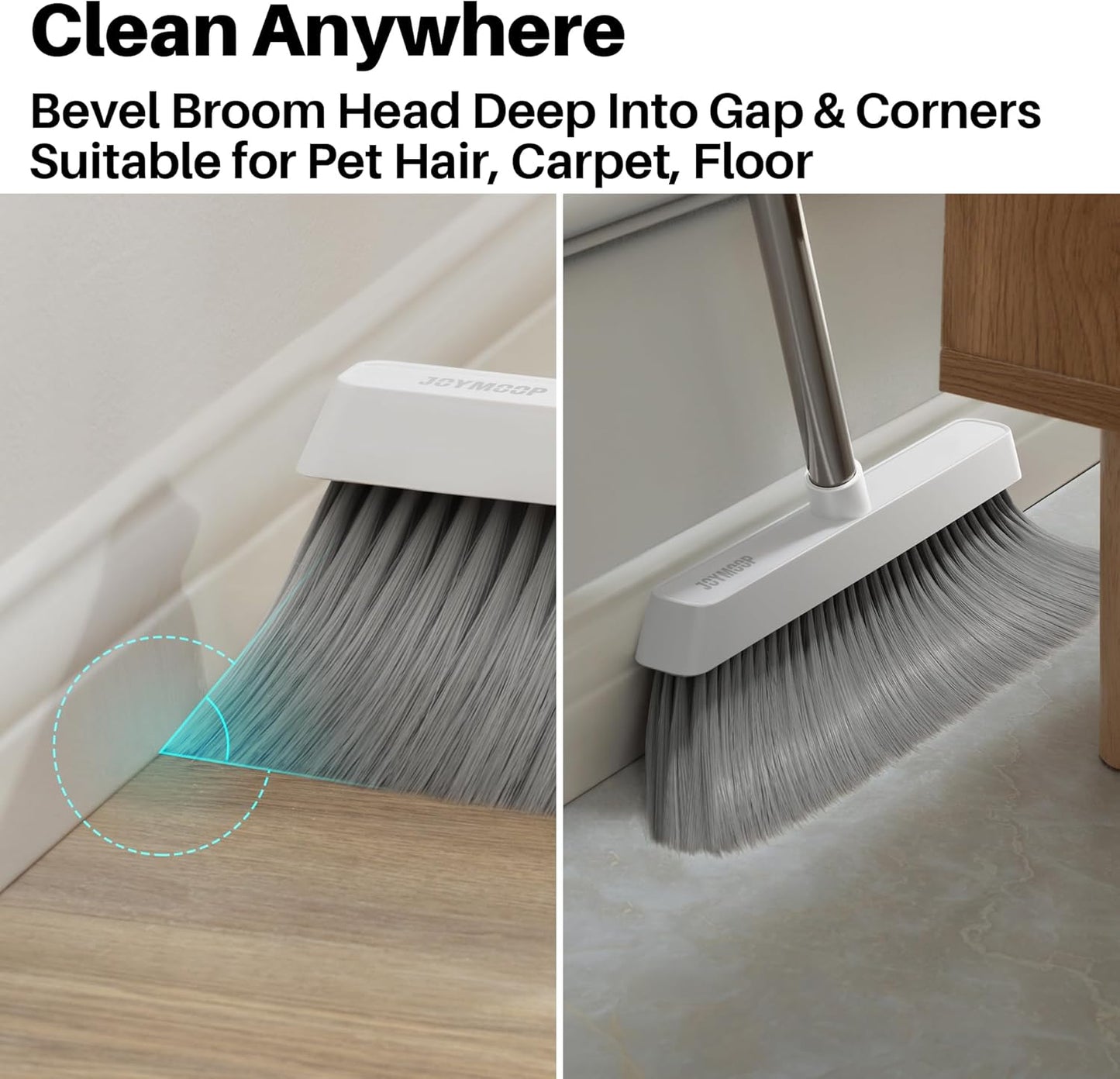 Broom & Dustpan Set with Long Handle