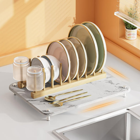 Dish Drying Mat with Metal Rack