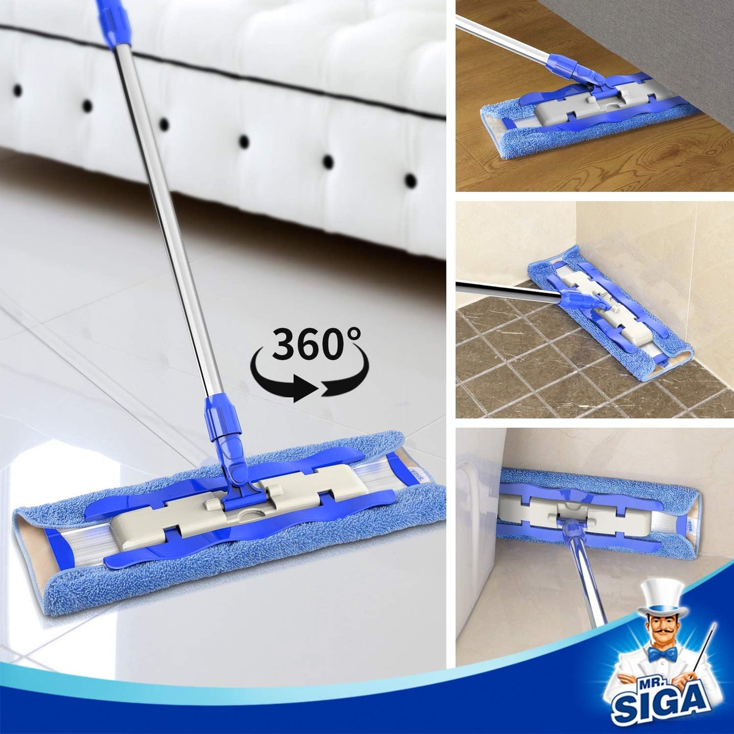 360° Microfiber Flat Mop
