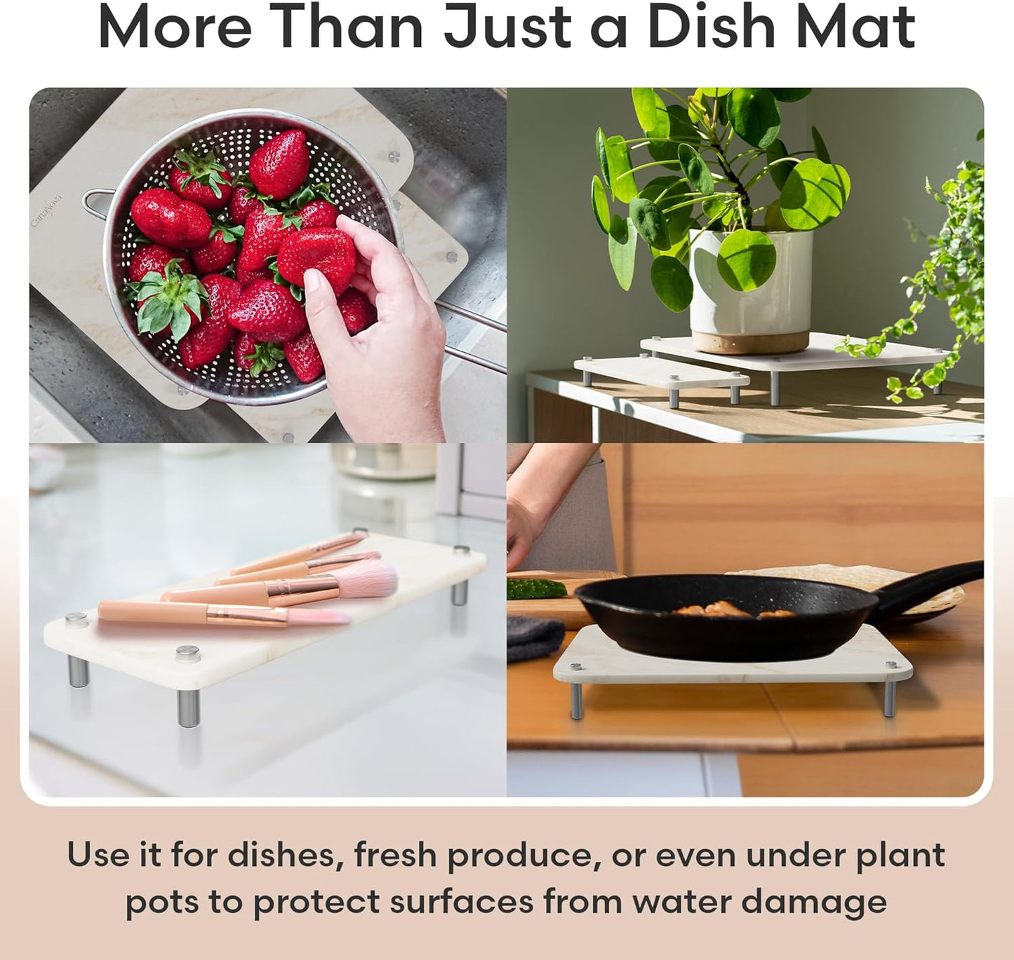 Earth Stone Dish Drying Mat