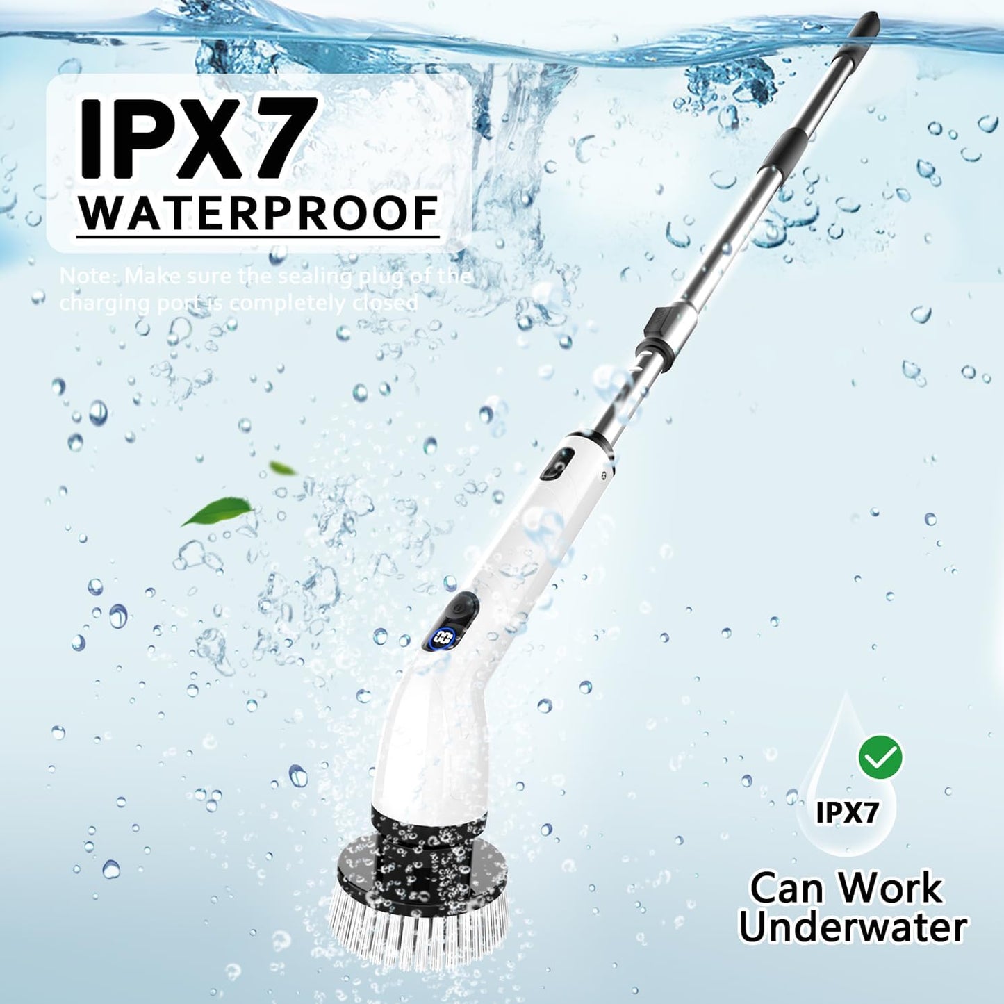 Electric Spin Scrubber with LED Display