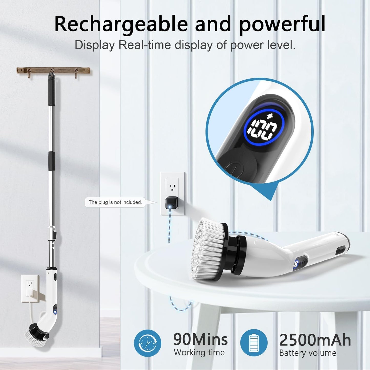 Electric Spin Scrubber with LED Display