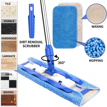 360° Microfiber Flat Mop
